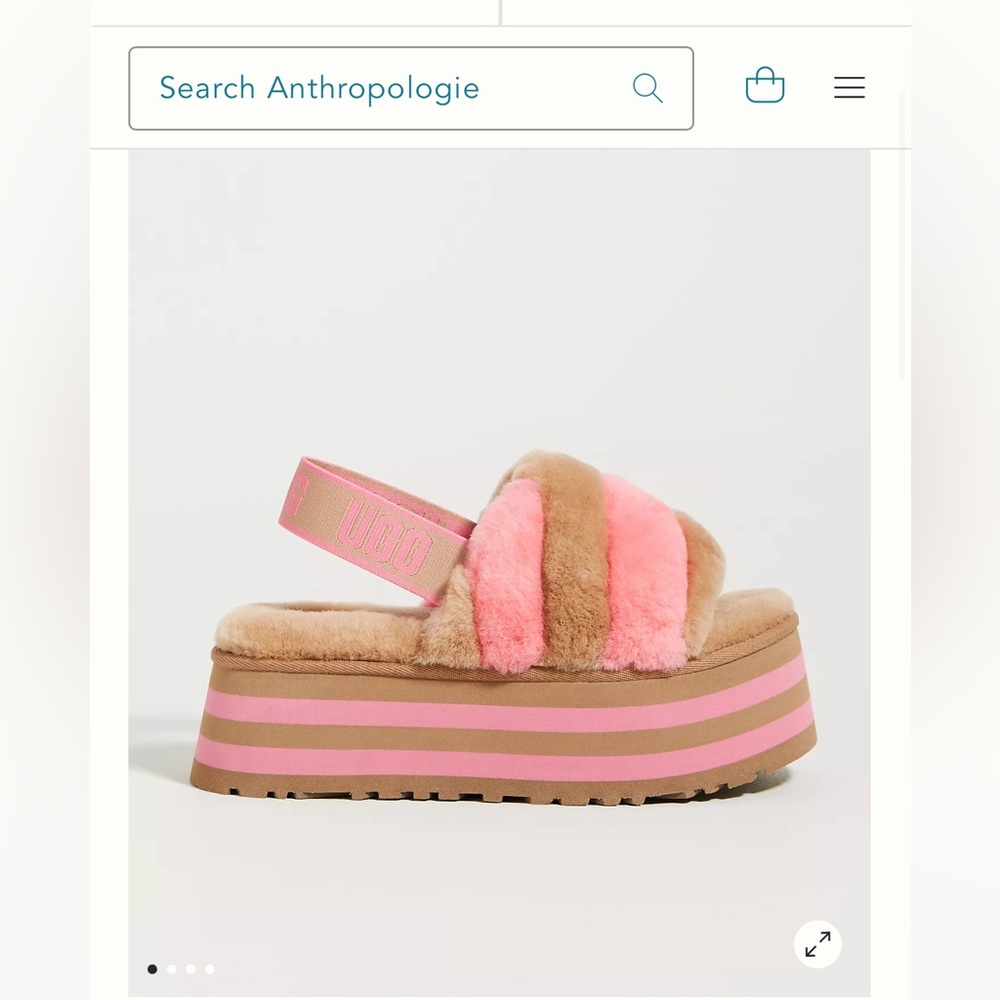 Disco Striped Slipper Platform UGG